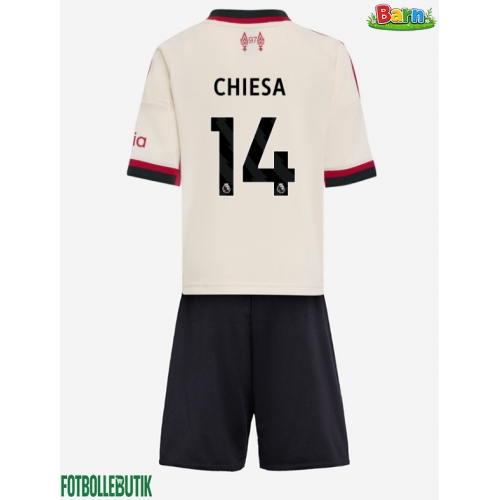 Liverpool Federico Chiesa #14 Bortaställ Barn 2025-26 Kortärmad (+ Korta byxor)